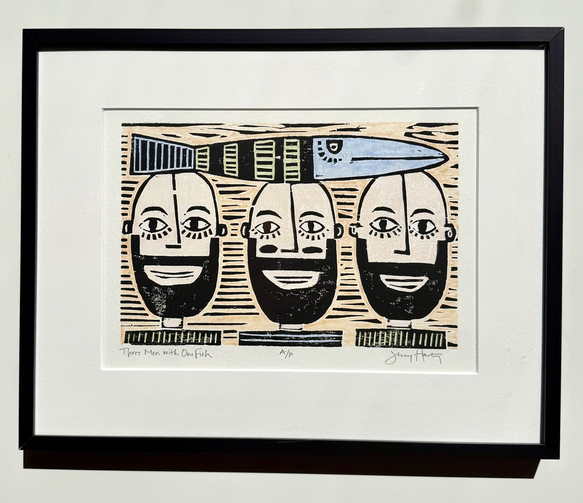 Three Men with One Fish